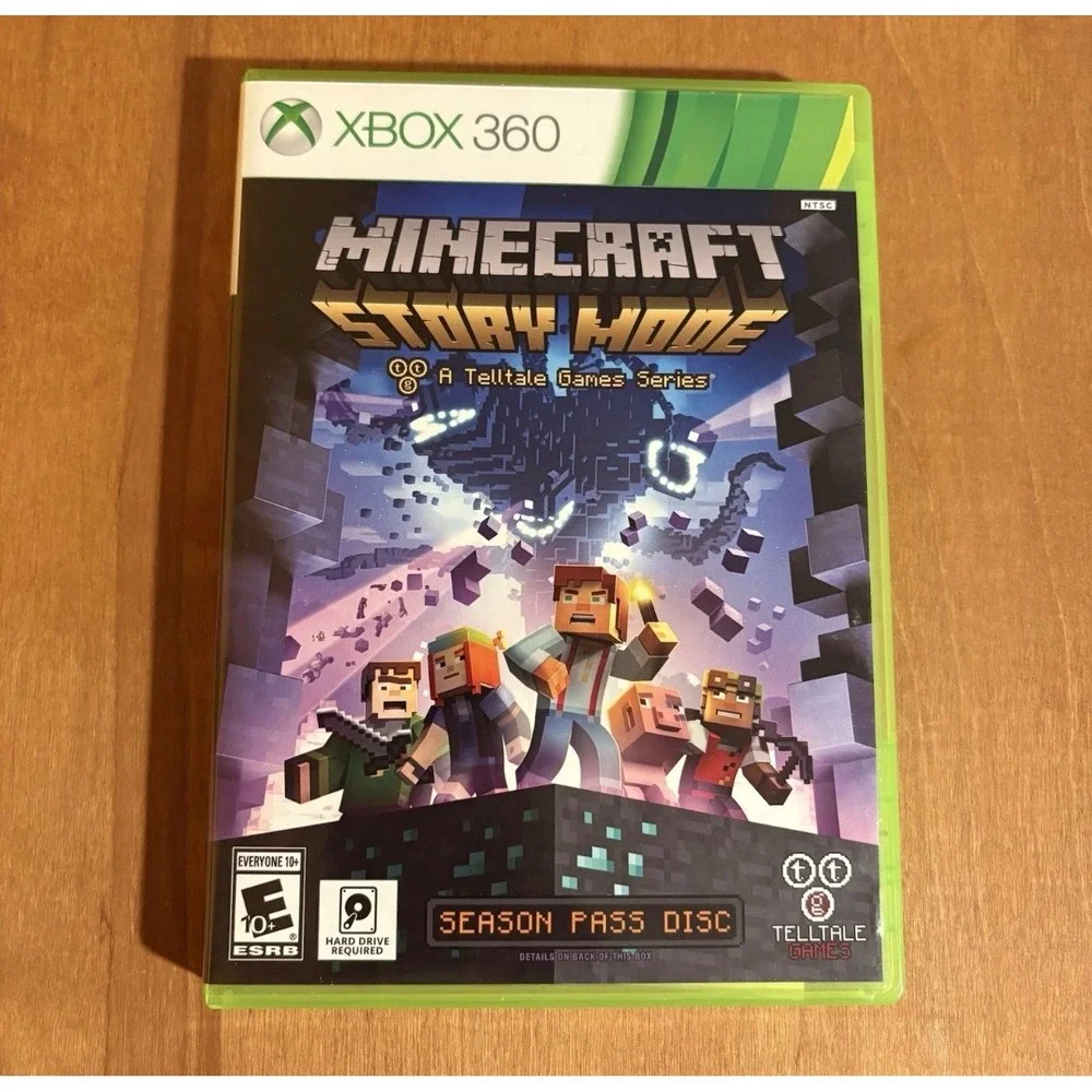 Minecraft Story Mode Season‎ Pass Disc Xbox 360 2015 Telltale Games NTSC